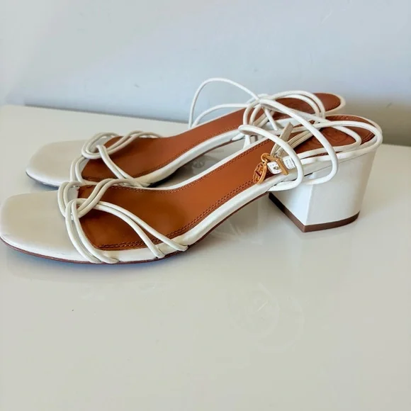 Tory Burch White Mini Benton Knotted Strap Sandals - Picture 6 of 12